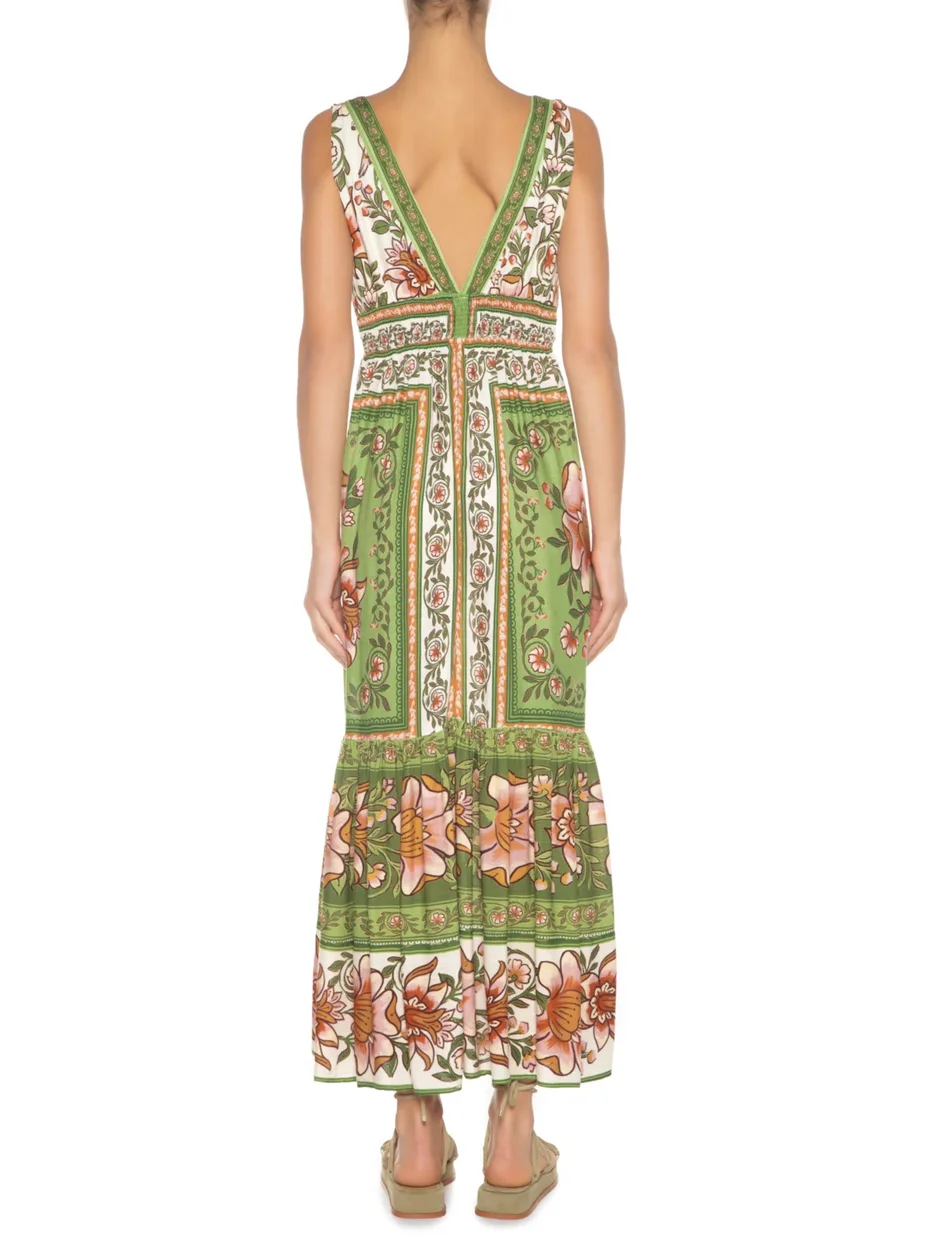 FARM VESTIDO MIDI JARDIM BOHO