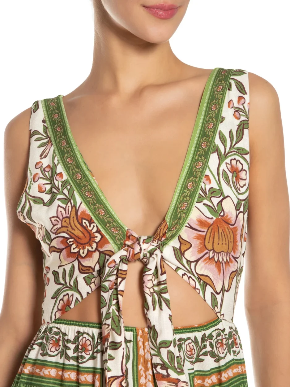 FARM VESTIDO MIDI JARDIM BOHO