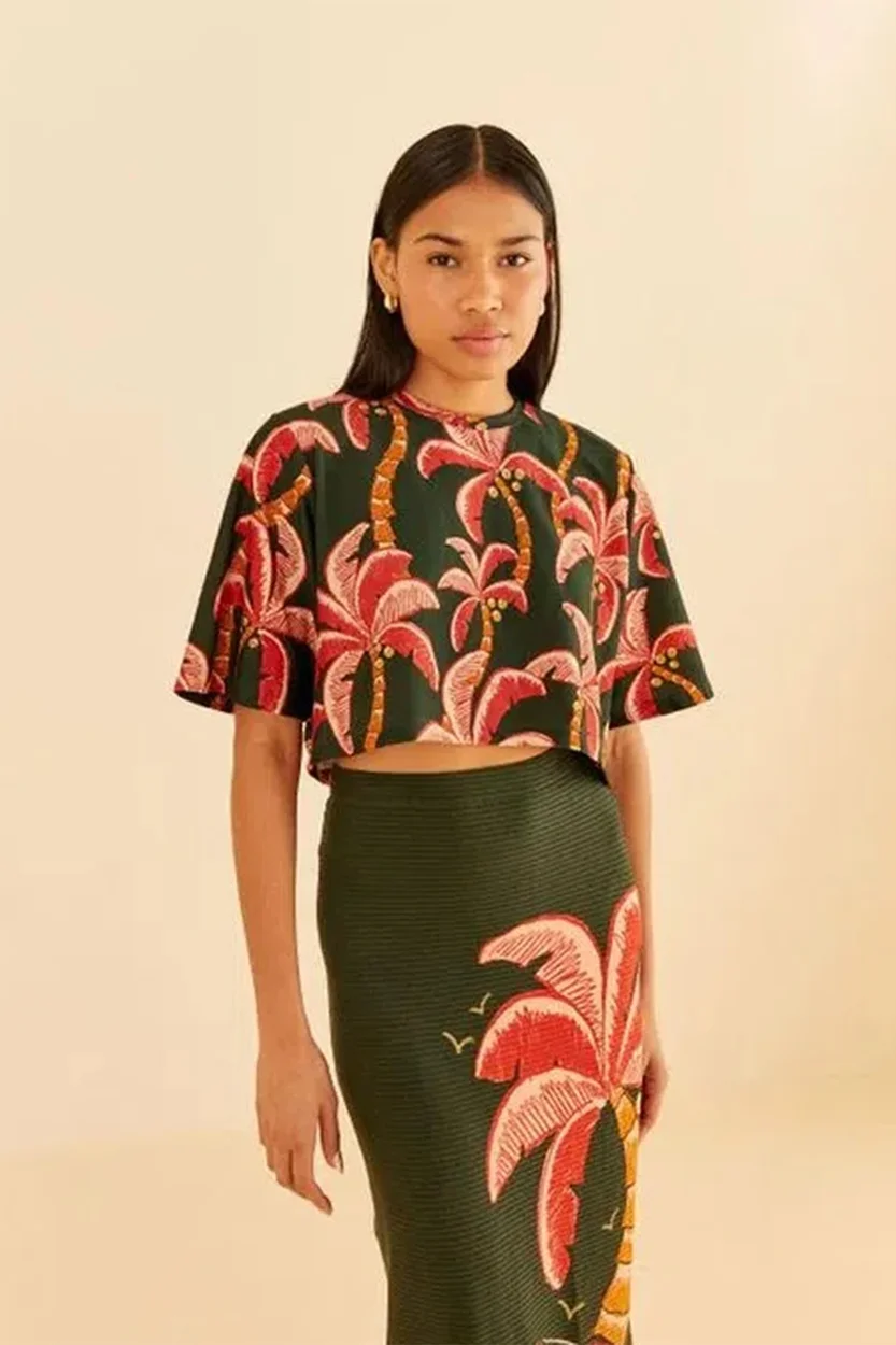 T-Shirt Cropped Coqueiro Carioca FARM