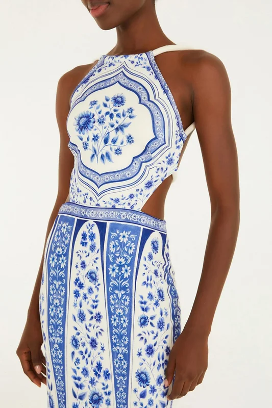 Vestido Midi Porcelana FARM