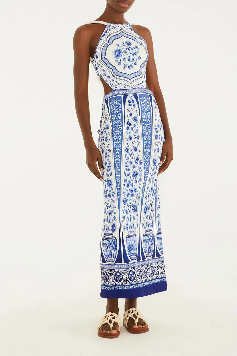 Vestido Midi Porcelana FARM
