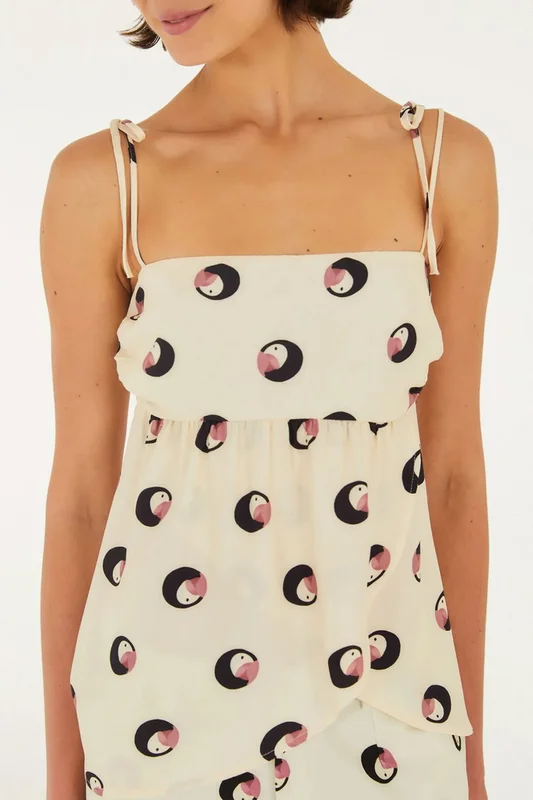 Blusa Poá de Ararinha FARM