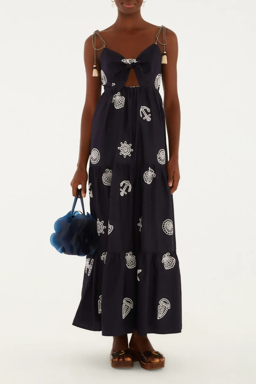 Vestido Richelieu Colagem Navy