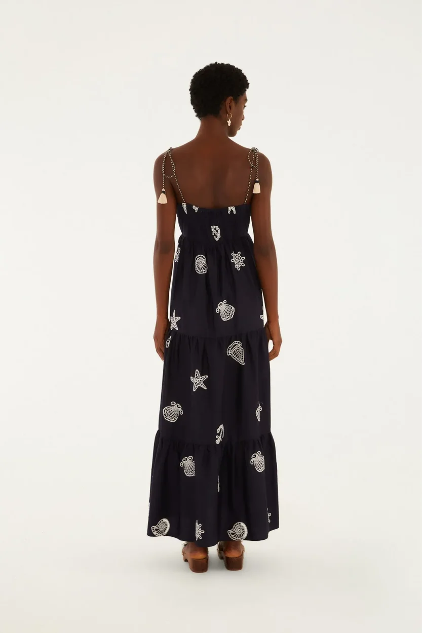 Vestido Richelieu Colagem Navy