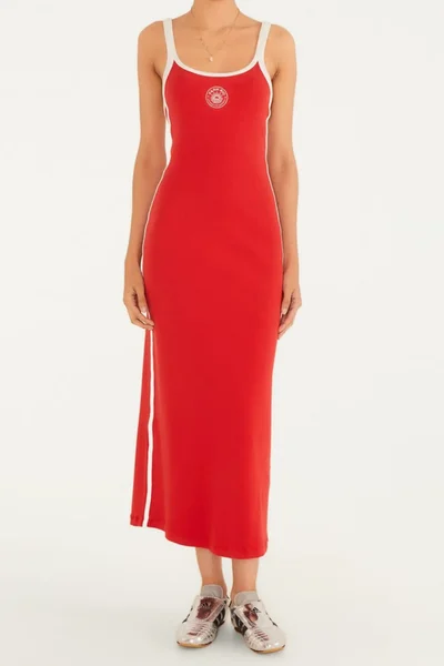 Vestido Cropped Alça Bicolor