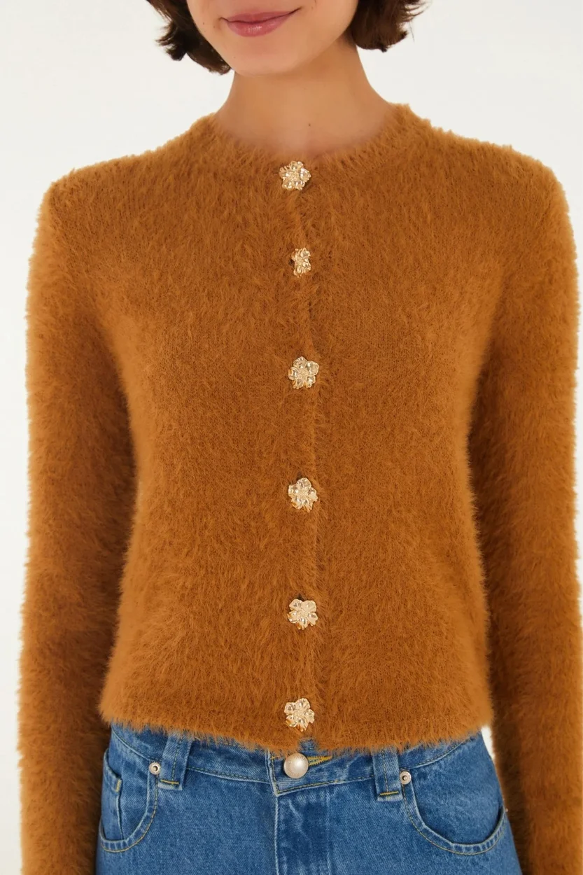 Cardigan Pelinho Curto Slim