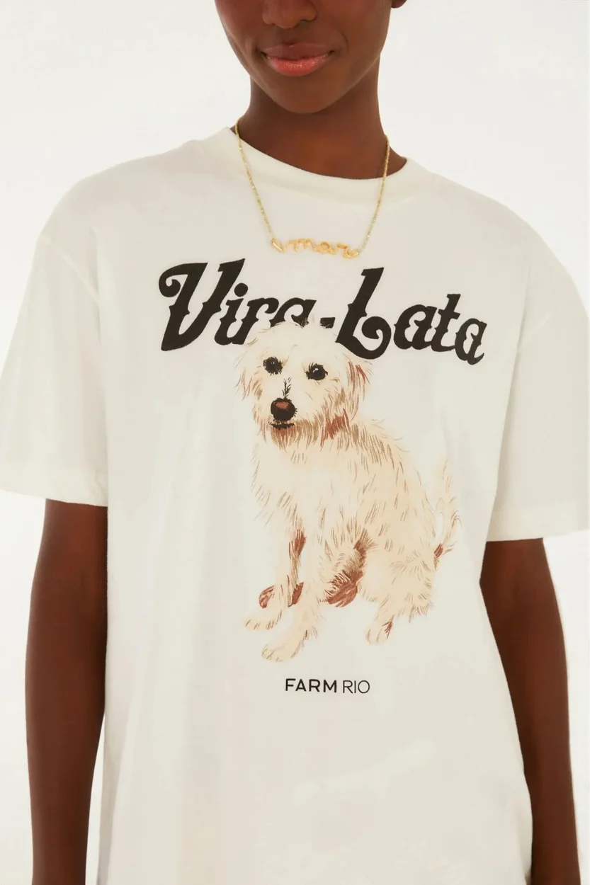 T-Shirt Média Vira Lata Fiapo de Manga FARM