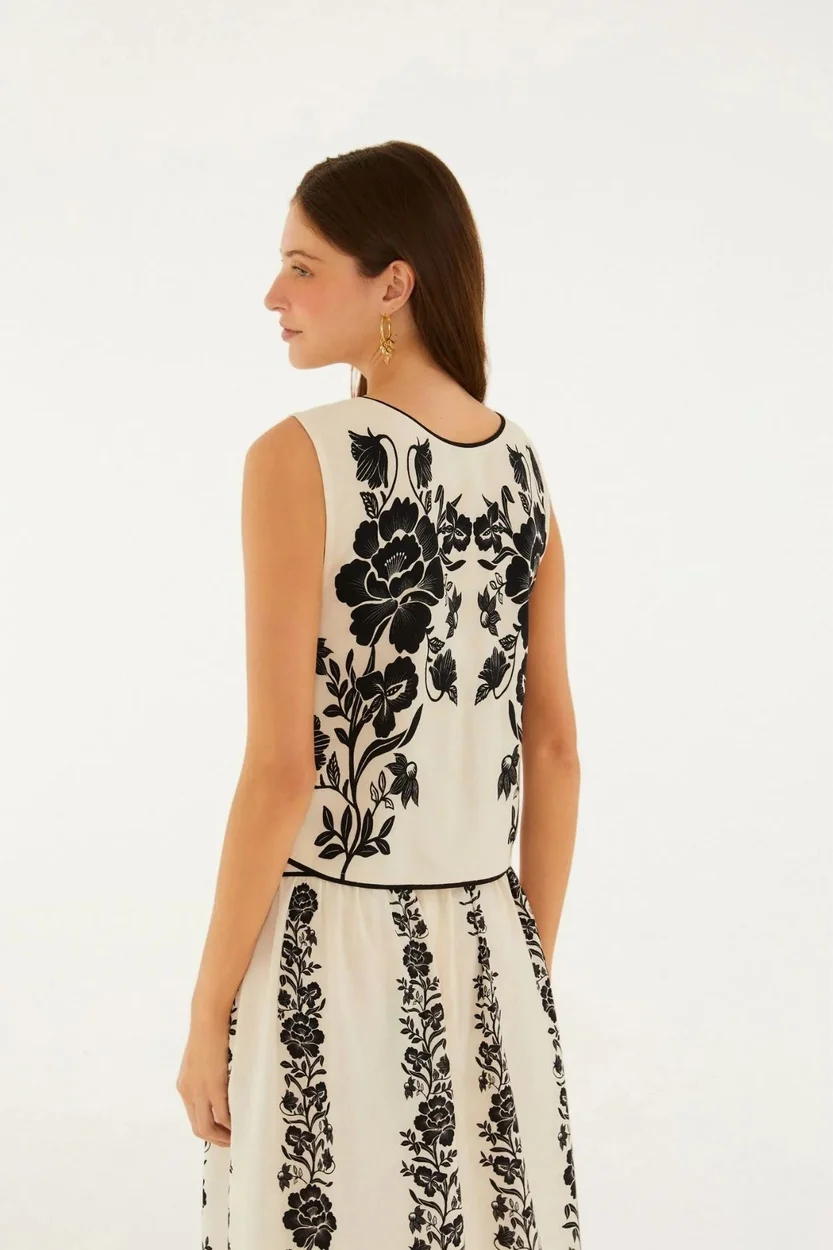 Blusa Estampada Floral Delicado FARM